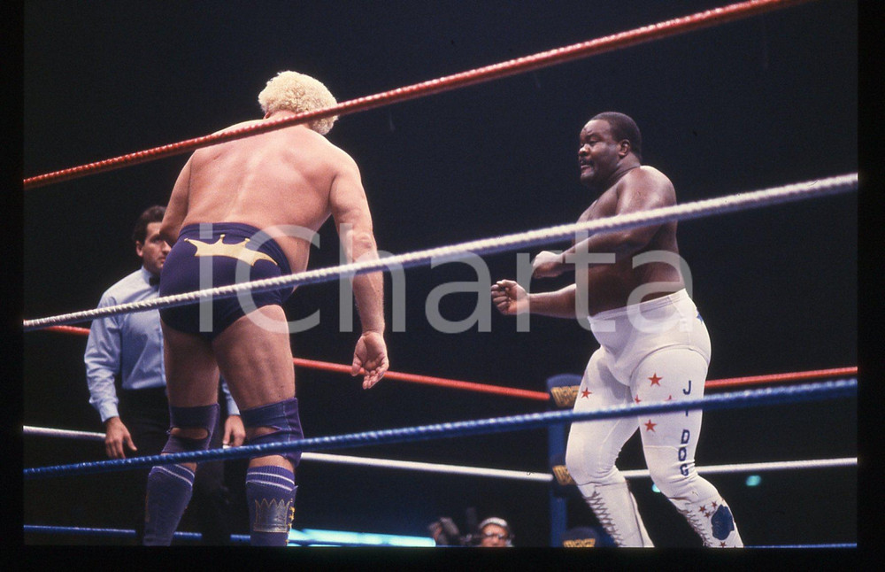 35mm vintage slide* 1987 MILANO WWF House Show THE KING vs JUNKYARD DOG (7)
