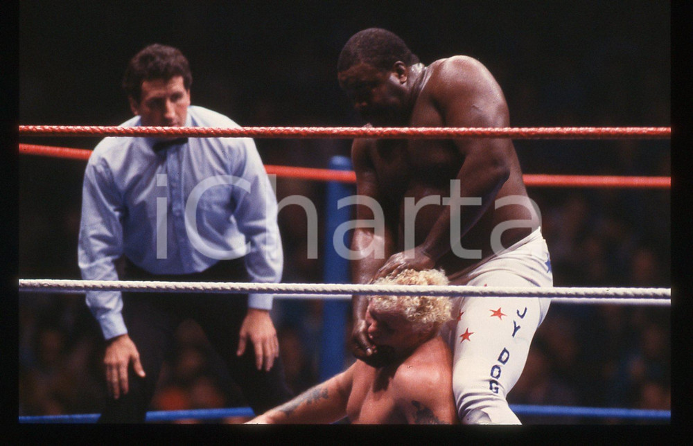 35mm vintage slide* 1987 MILANO WWF House Show THE KING vs JUNKYARD DOG (8)