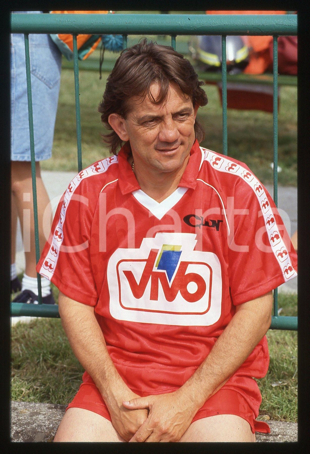 35mm vintage slide* 1990 ca MANTOVA - Roberto BONINSEGNA Ritratto calciatore (2)