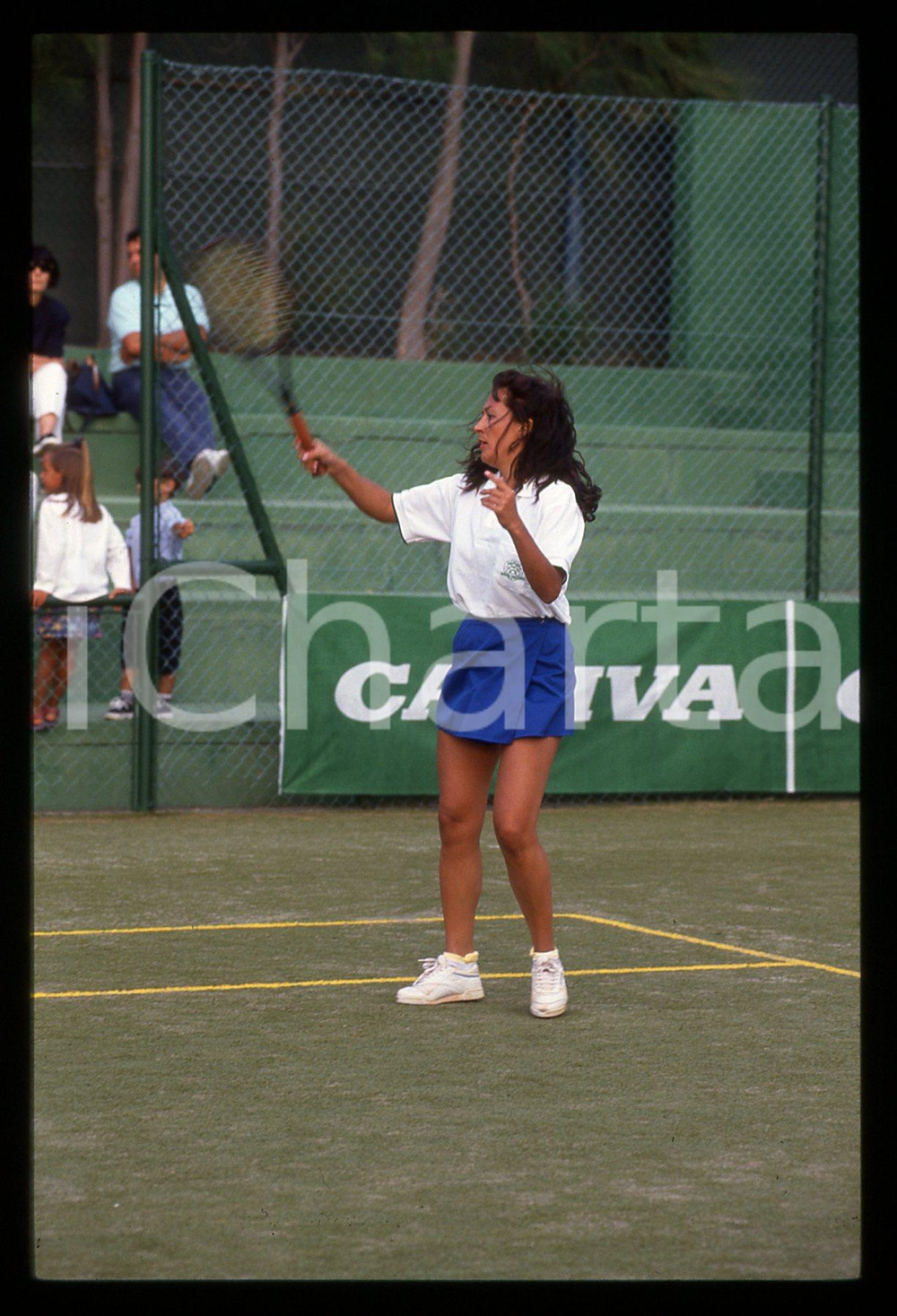 35mm vintage slide* 1995 ca SARDEGNA Carmen LASORELLA gioca a tennis Ritratto 2