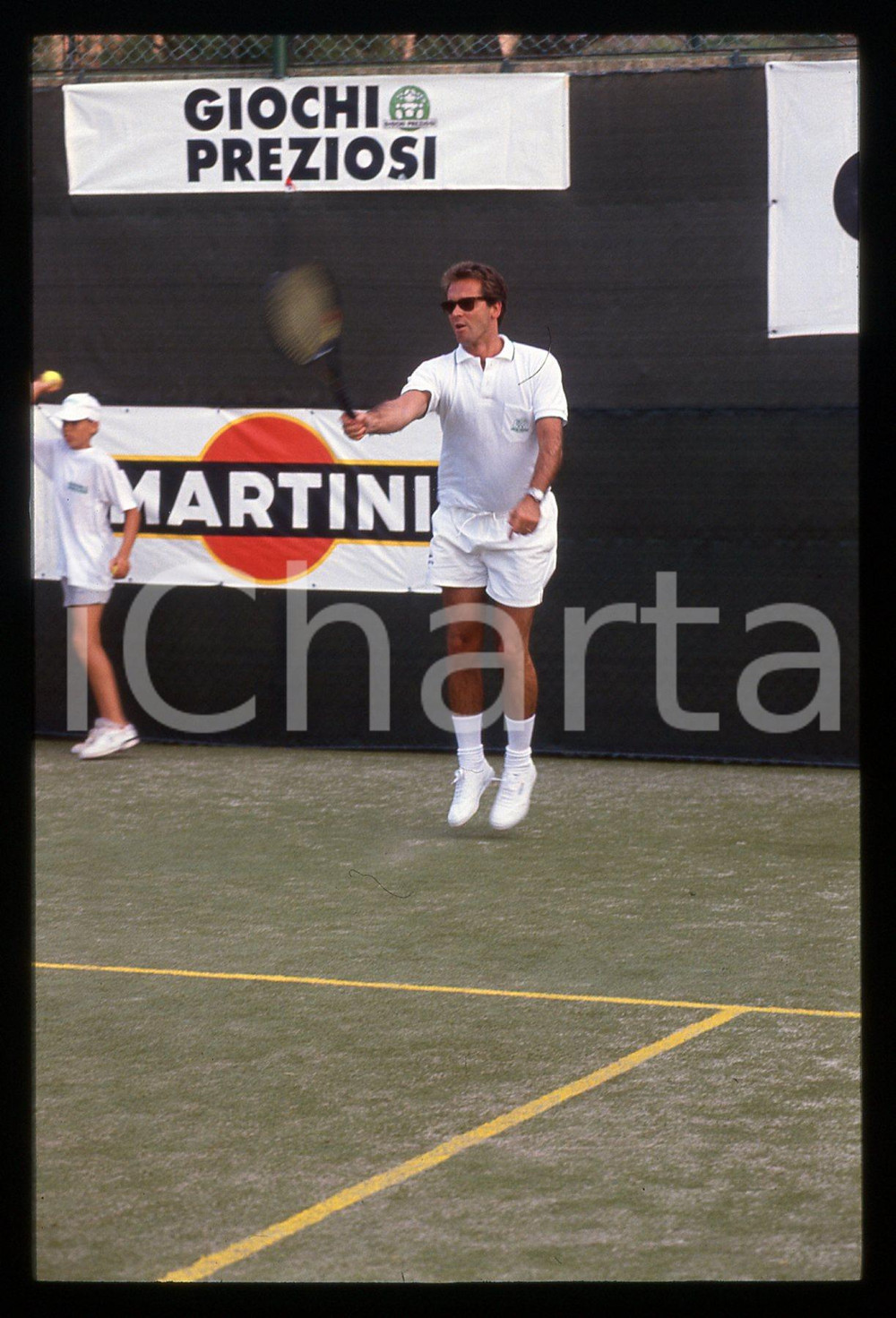 35mm vintage slide* 1995 ca SARDEGNA-Alessandro CECCHI PAONE gioca a tennis 3