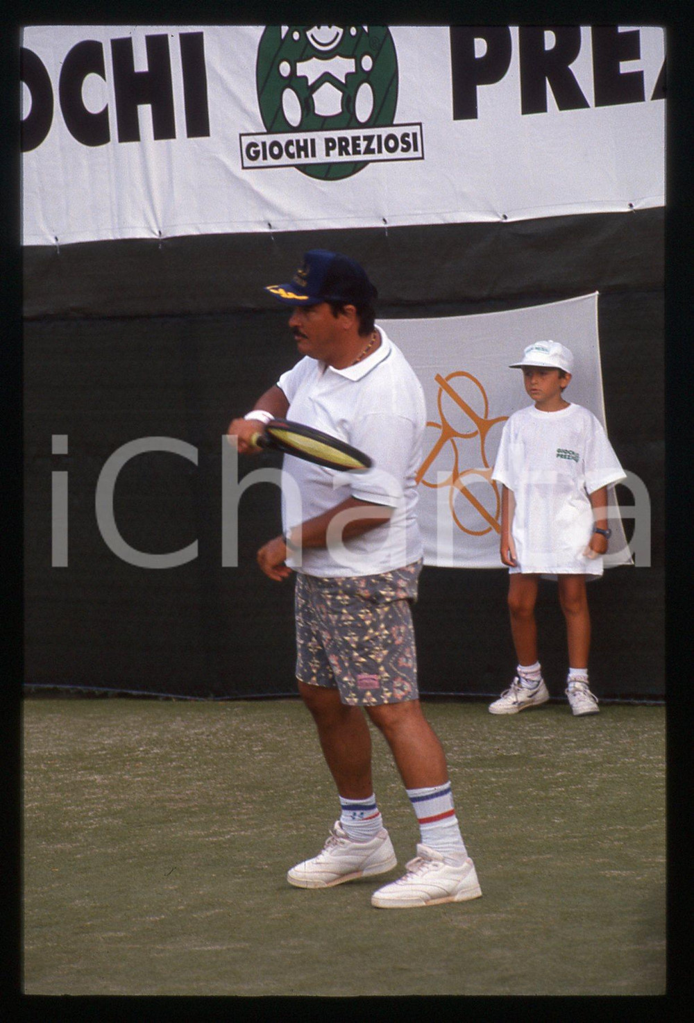 35mm vintage slide* 1995 ca SARDEGNA - Umberto SMAILA gioca a tennis (6)
