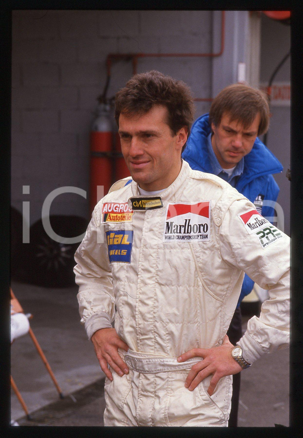 35mm vintage slide* 1988 GP MONZA - Andrea DE CESARIS Scuderia RIAL ai box (5)