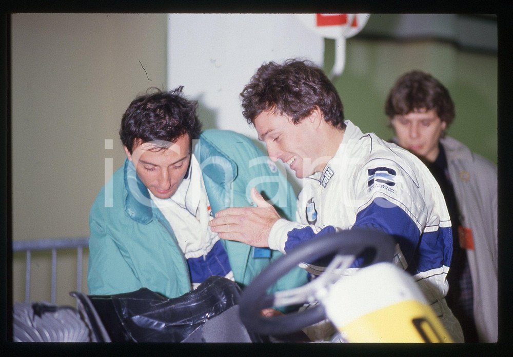35mm vintage slide*1988 AIRC Gara beneficenza Andrea DE CESARIS Riccardo PATRESE