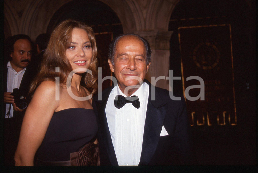 35mm vintage slide* 1995 ca CINEMA Gillo PONTECORVO e Ornella MUTI Ritratto