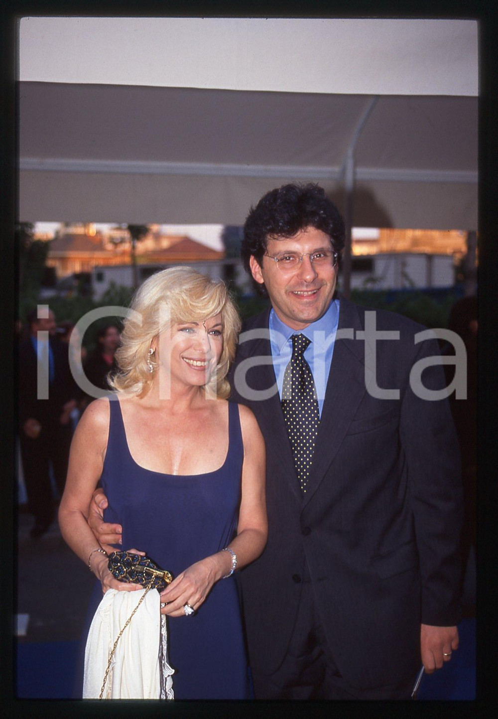 35mm vintage slide* 1995ca NOTTE DEI TELEGATTI Rita DALLA CHIESA Fabrizio FRIZZI
