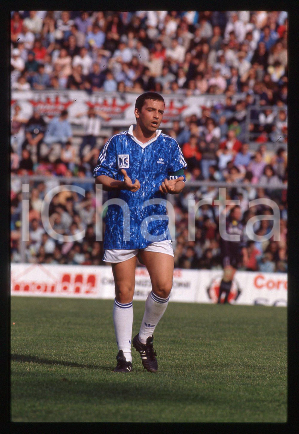 35mm vintage slide* 1995 ca BERGAMO CALCIO - Eros RAMAZZOTTI Nazionale CANTANTI