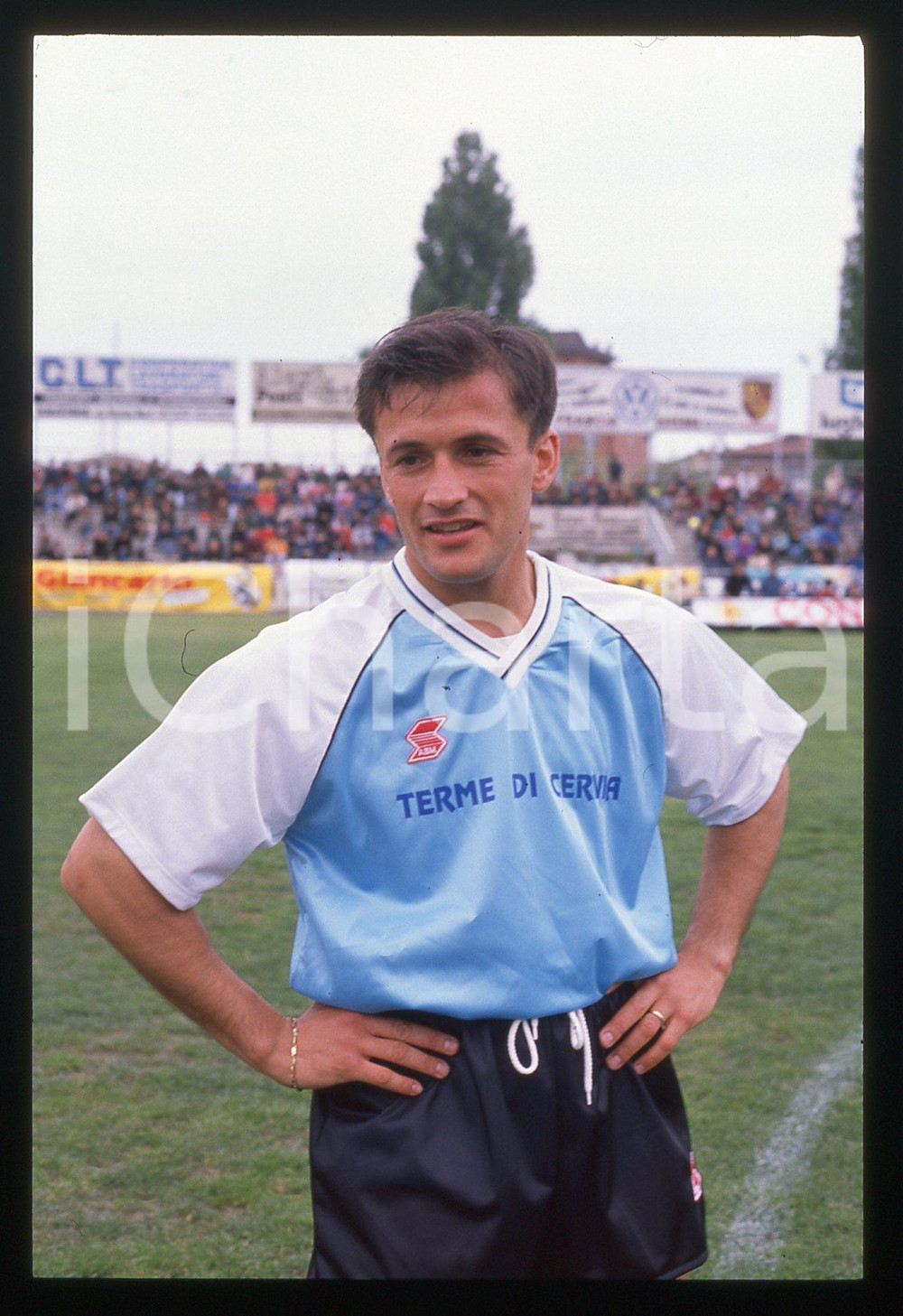 35mm vintage slide* 1990 ca RAVENNA CALCIO - Loris STECCA Partita beneficenza