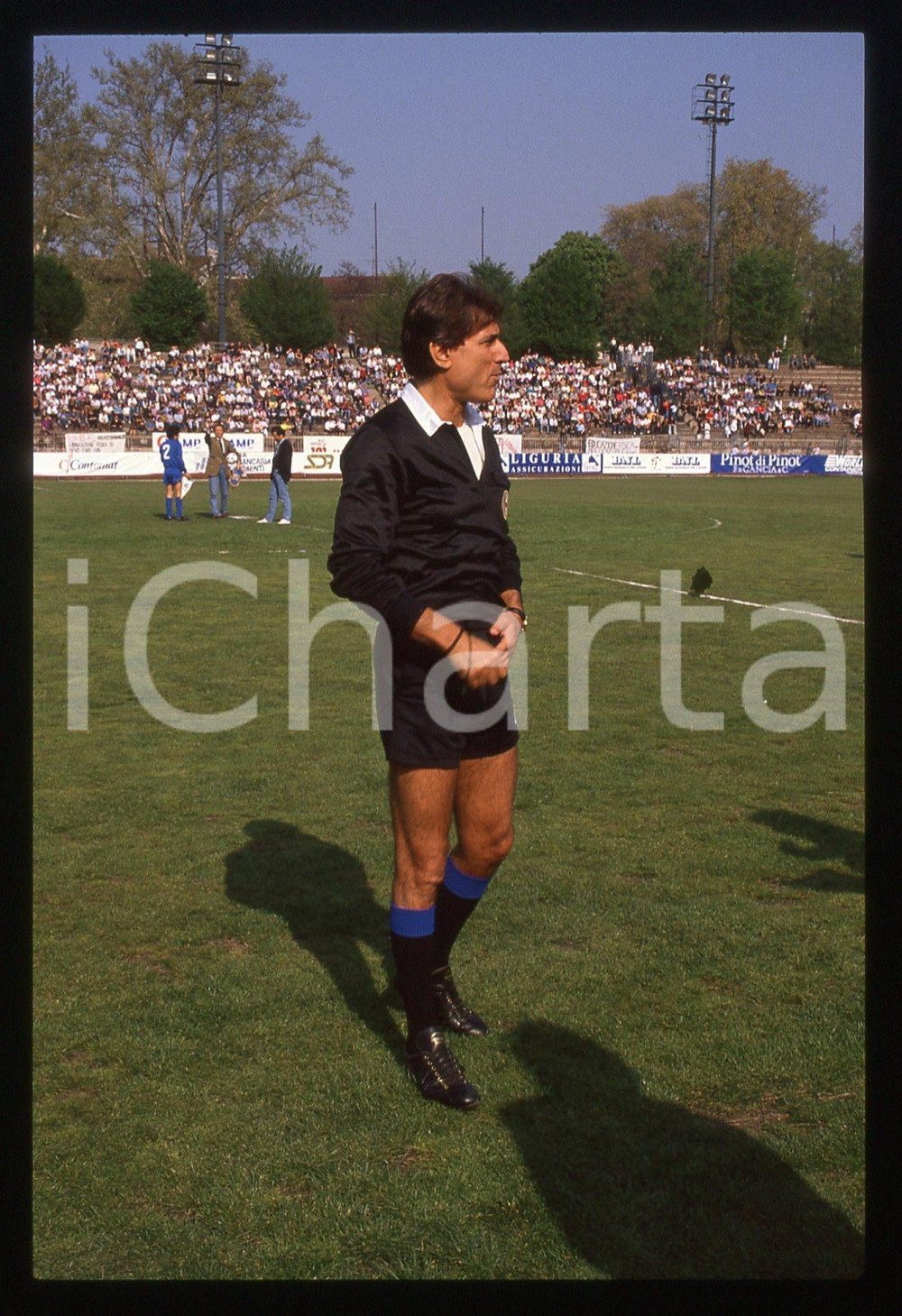 35mm vintage slide* 1990 ca MILANO CALCIO Lando BUZZANCA Arbitro - Ritratto