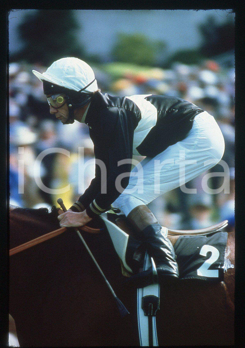 35mm vintage slide* 1980 UNITED KINGDOM - Jockey Lester PIGGOTT riding ARDROSS