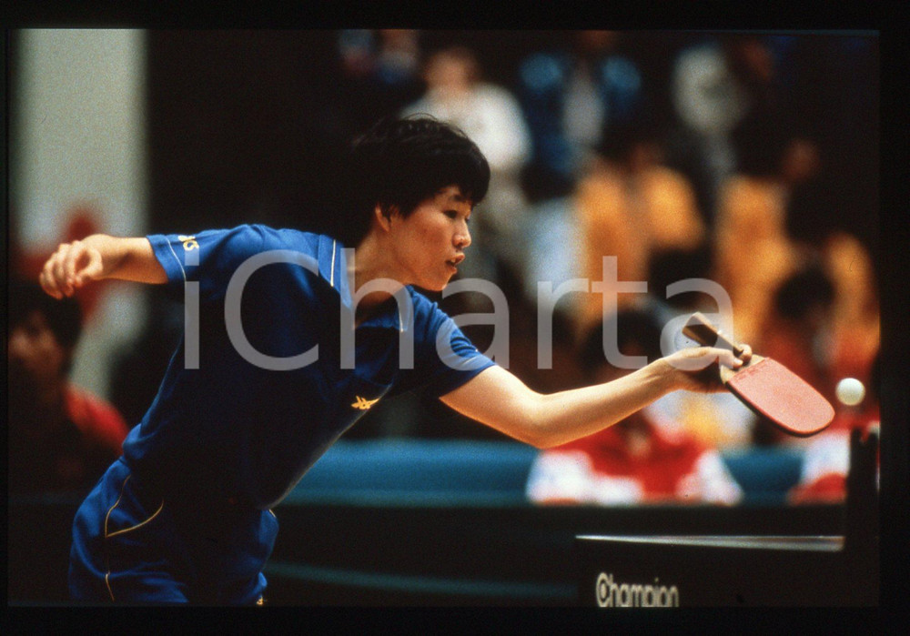 35mm vintage slide* 1986 SEOUL - ASIAN GAMES Mika HOSHINO - TABLE TENNIS