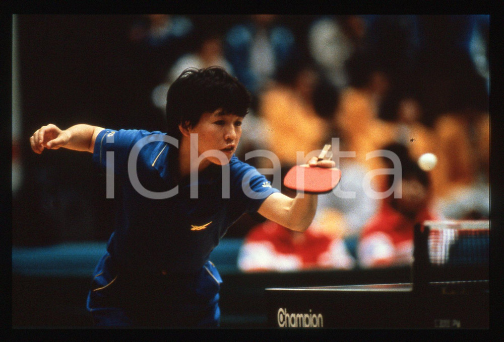 35mm vintage slide* 1986 SEOUL - ASIAN GAMES Mika HOSHINO - TABLE TENNIS (2)