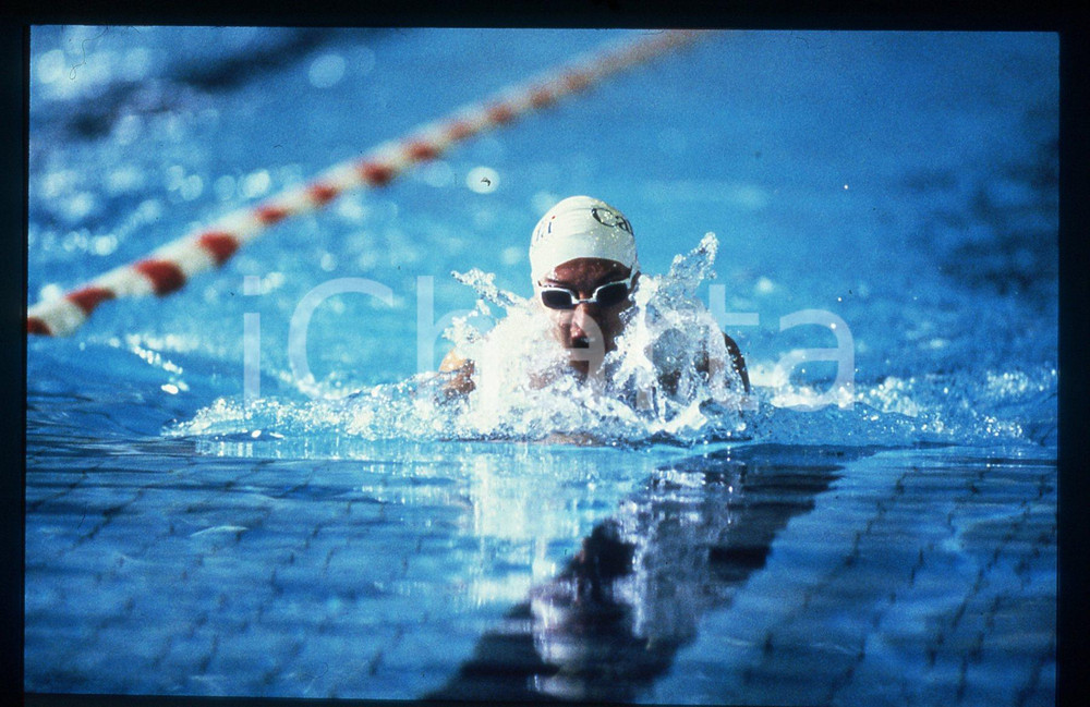 35mm vintage slide* 1986 COMMONWEALTH GAMES Alex BAUMANN racing 400 m medley