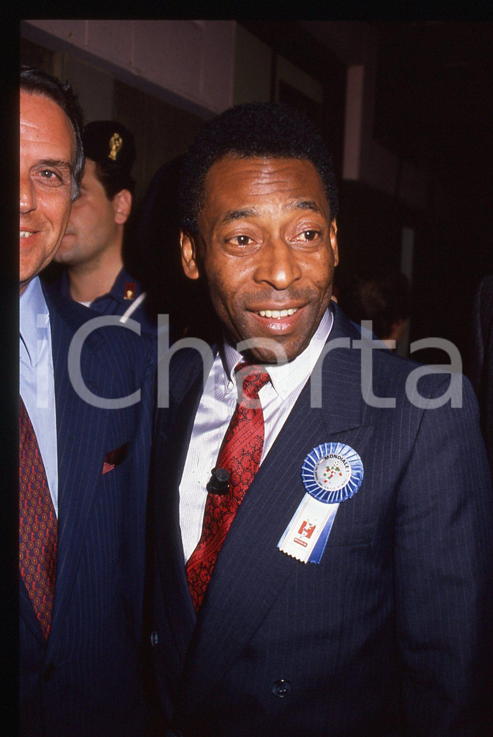 35mm vintage slide* 1989 CALCIO - PELÉ a un evento per ITALIA '90 - Ritratto (3)