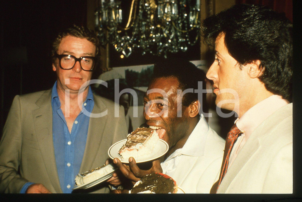 35mm vintage slide* 1980 ca COSTUME - PELÉ Sylvester STALLONE Michael CAINE