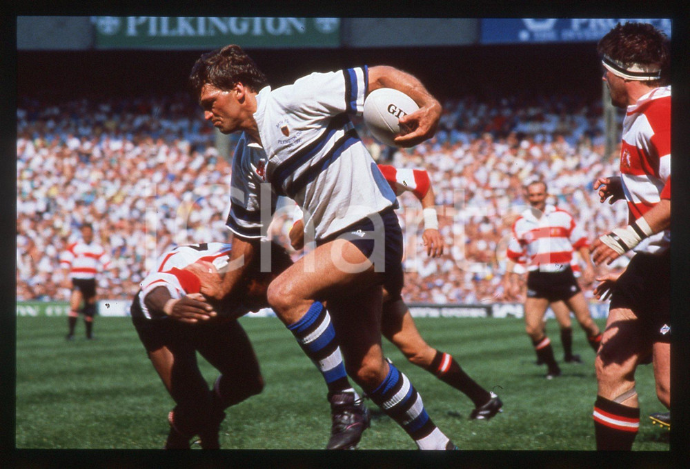 35mm vintage slide* 1990 TWICKENHAM Pilkington Cup - Kevin WITHEY - BATH Rugby 2