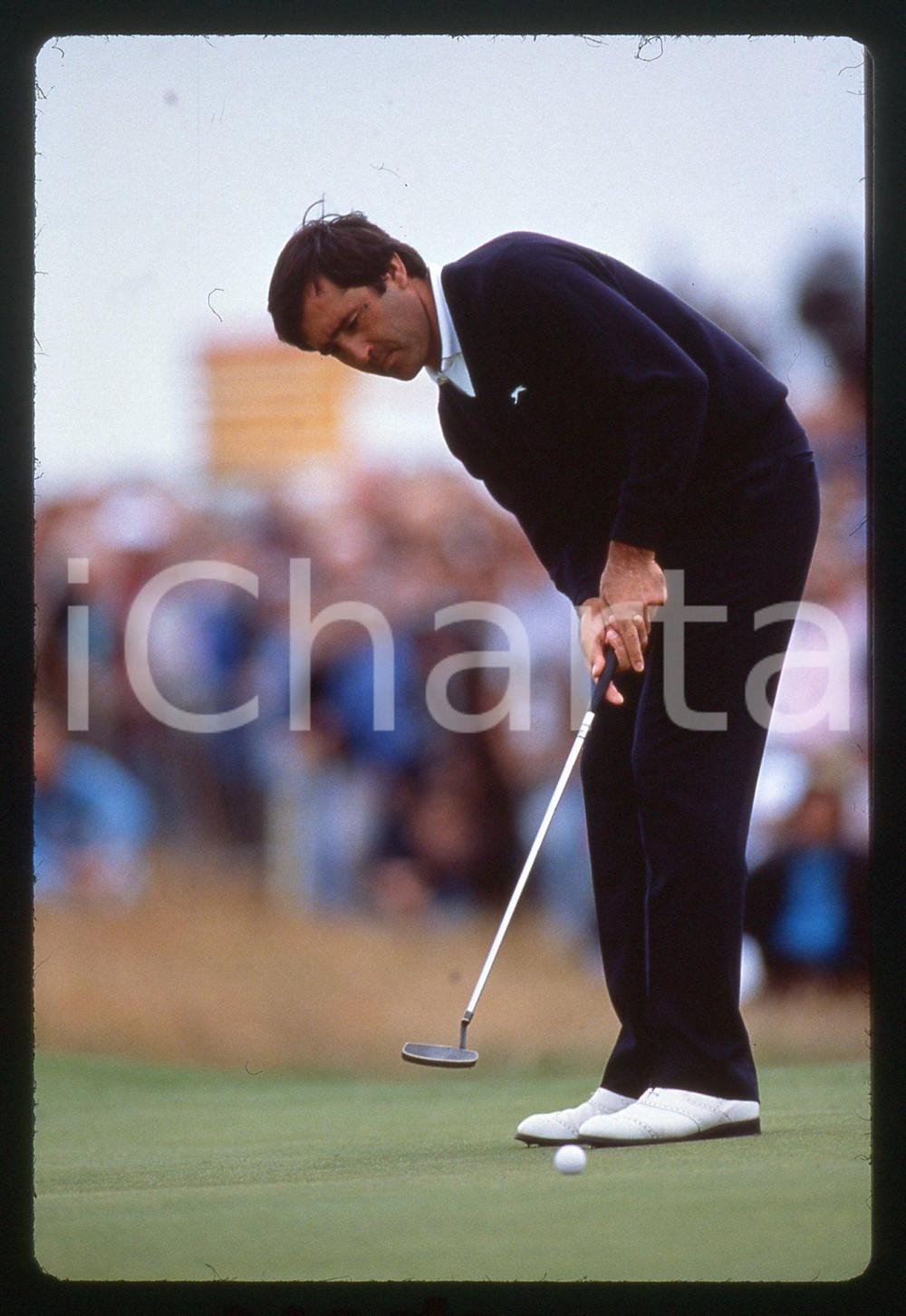 35mm vintage slide* 1988 GOLF BRITISH OPEN Seve BALLESTEROS putting on the green