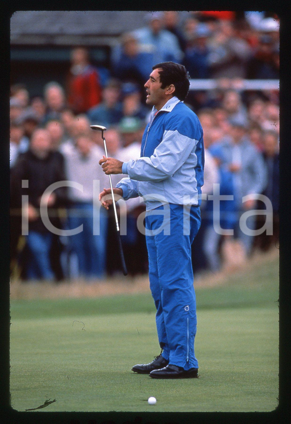35mm vintage slide* 1988 GOLF - BRITISH OPEN Seve BALLESTEROS on the green