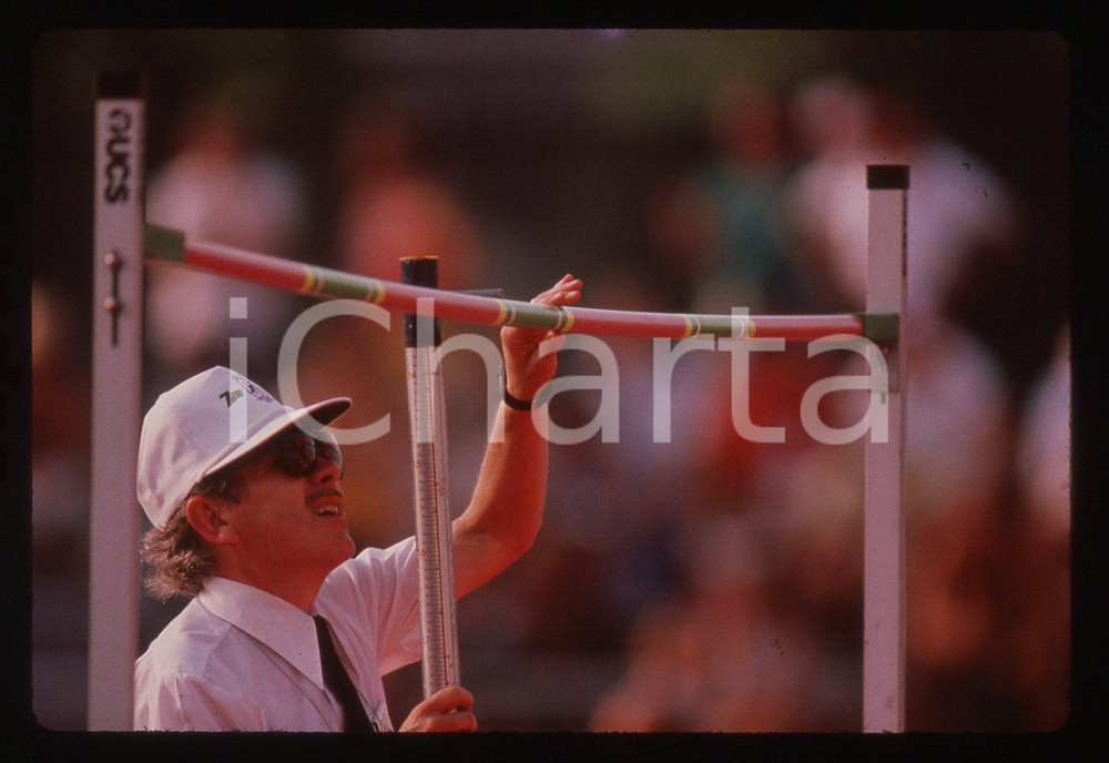 35mm vintage slide* 1988 INDIANAPOLIS - US Olympic Trials - High jump measurer