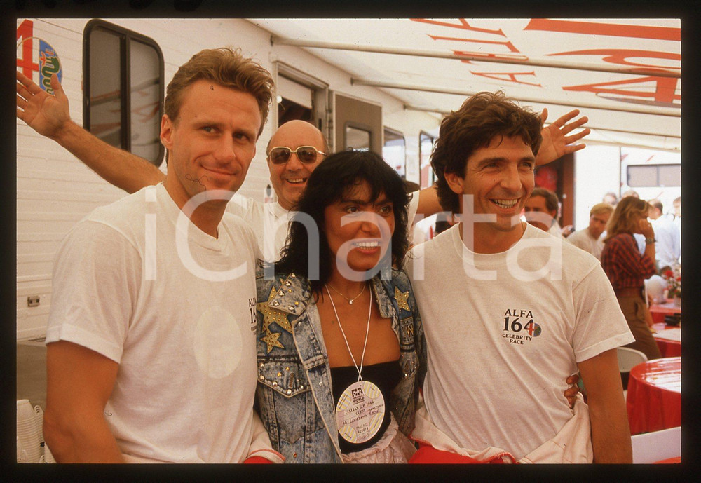 35mm vintage slide* 1988 GP MONZA - Bjorn BORG Loredana BERTÈ Paolo ROSSI