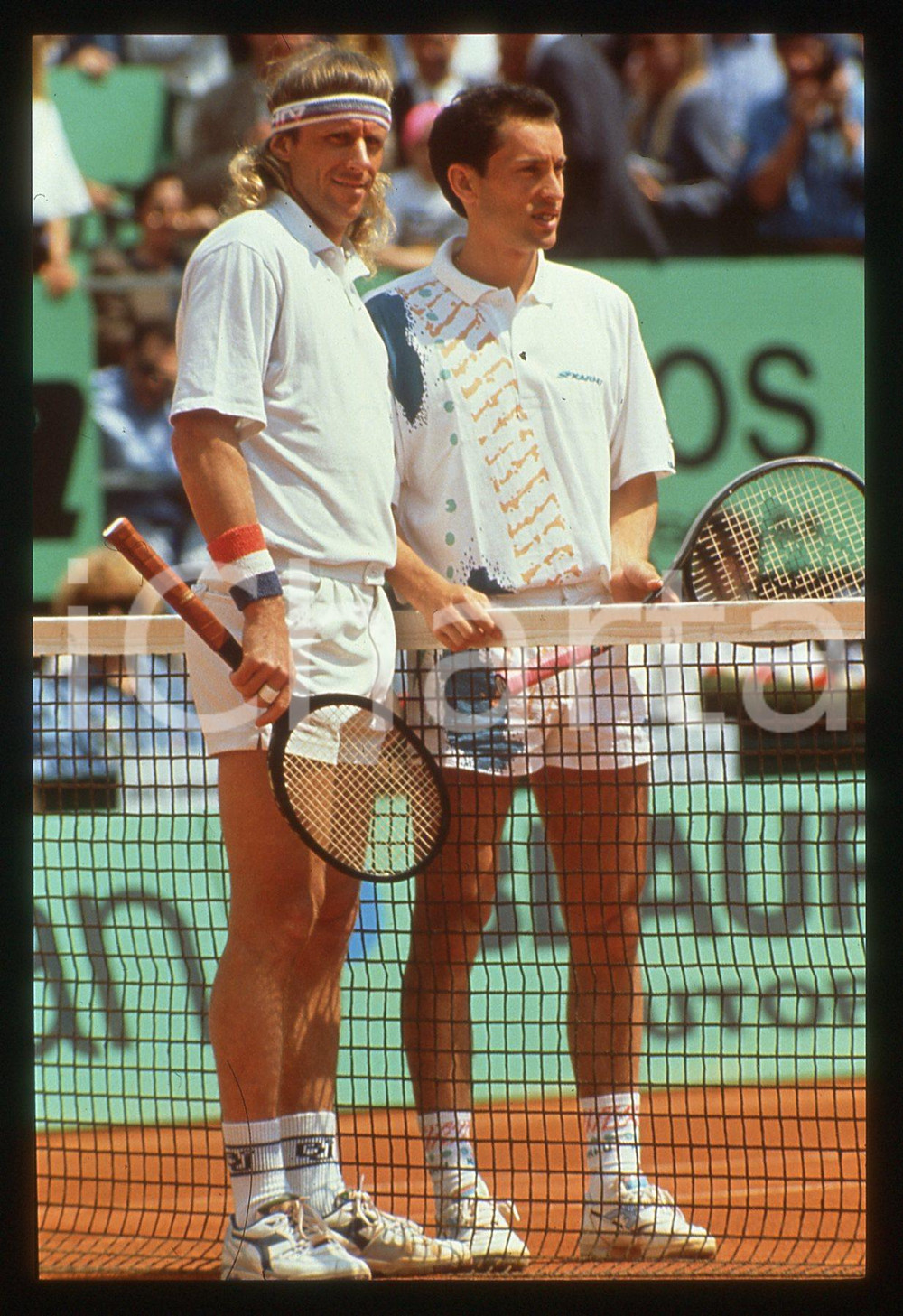 35mm vintage slide* 1991 TENNIS MONTE CARLO OPEN - Bjorn BORG vs Jordi ARRESE