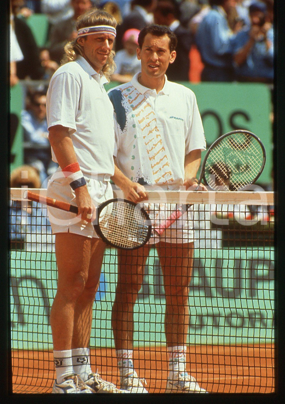 35mm vintage slide* 1991 TENNIS MONTE CARLO OPEN - Bjorn BORG vs Jordi ARRESE 2