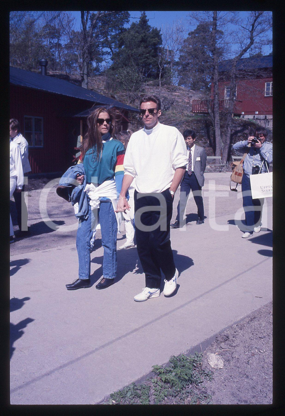 35mm vintage slide* 1990 ca SVEZIA - COSTUME Bjorn BORG e Jannike BJORLING