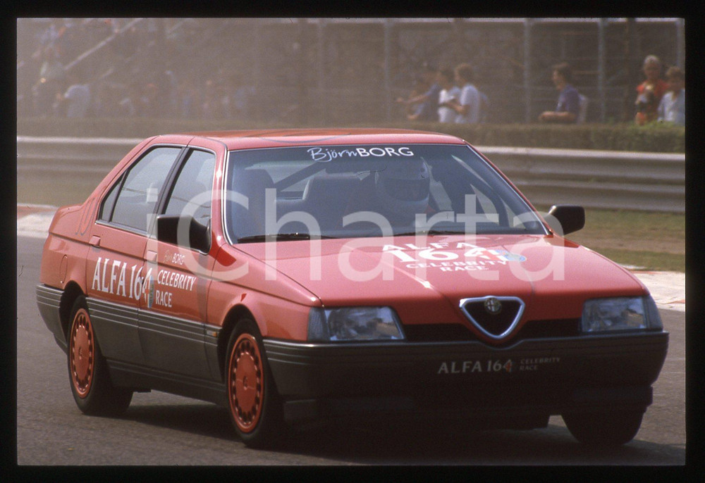 35mm vintage slide* 1988 GP MONZA Bjorn BORG - ALFA ROMEO 164 CELEBRITY RACE
