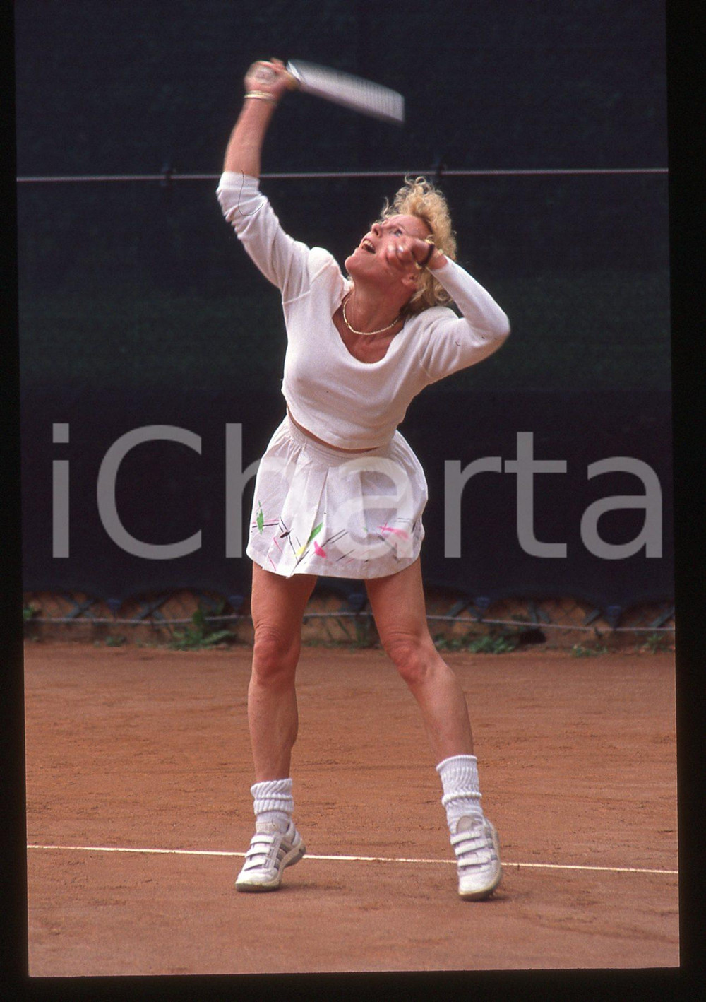 35mm vintage slide* 1990 ca ITALIA COSTUME - Elke SOMMER gioca a tennis (10)