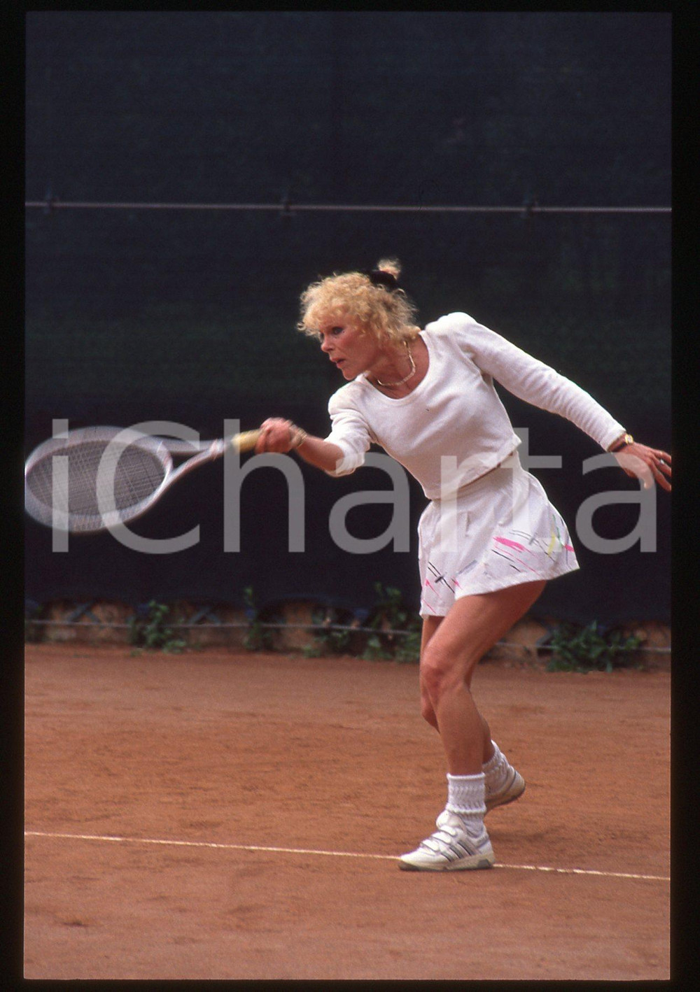 35mm vintage slide* 1990 ca ITALIA COSTUME - Elke SOMMER gioca a tennis (12)