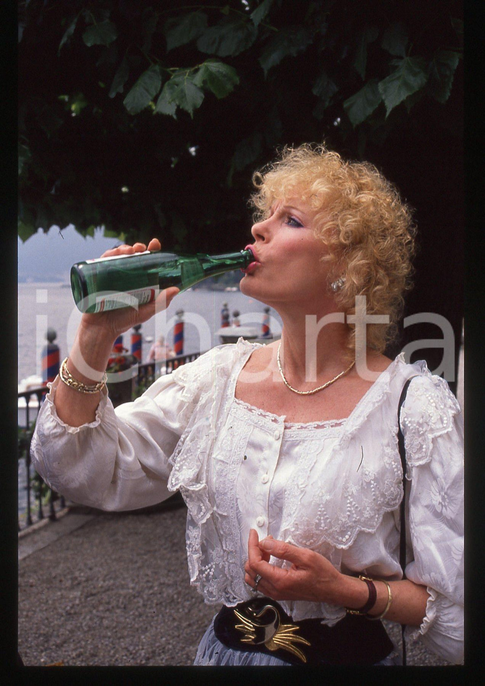 35mm vintage slide* 1990 CERNOBBIO - VILLA D'ESTE Elke SOMMER Ritratto attrice 2