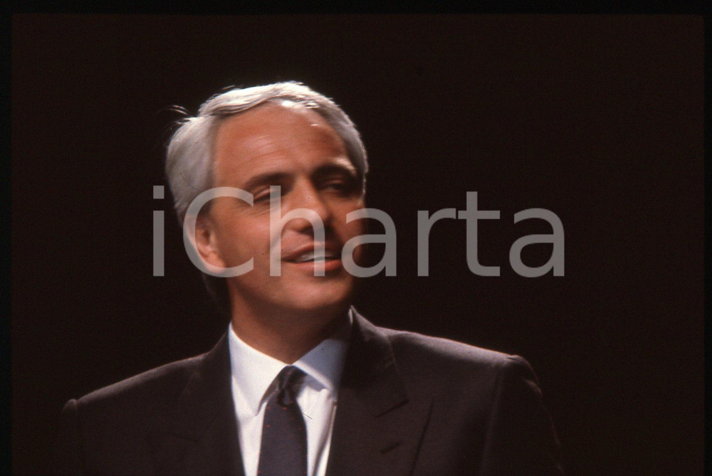 35mm vintage slide* 1990 MILANO CALCIO Roberto BETTEGA al Galà per ITALIA 90 (2)
