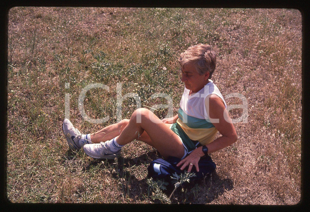 35mm vintage slide* 1980 ca PARLA (SPAGNA) Agnese SARTINI CADUCO allenamento 2