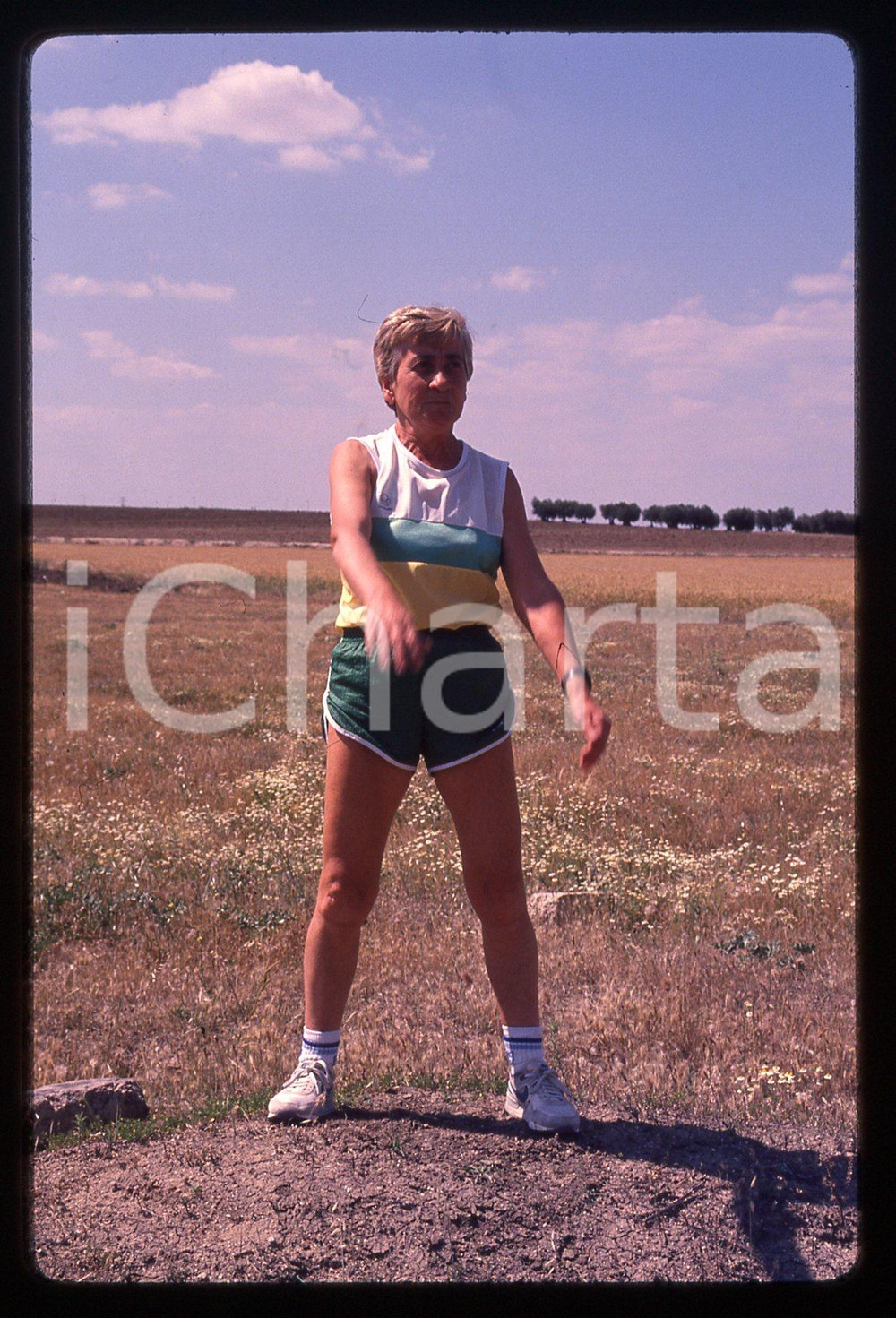 35mm vintage slide* 1980 ca PARLA (SPAGNA) Agnese SARTINI CADUCO allenamento 3
