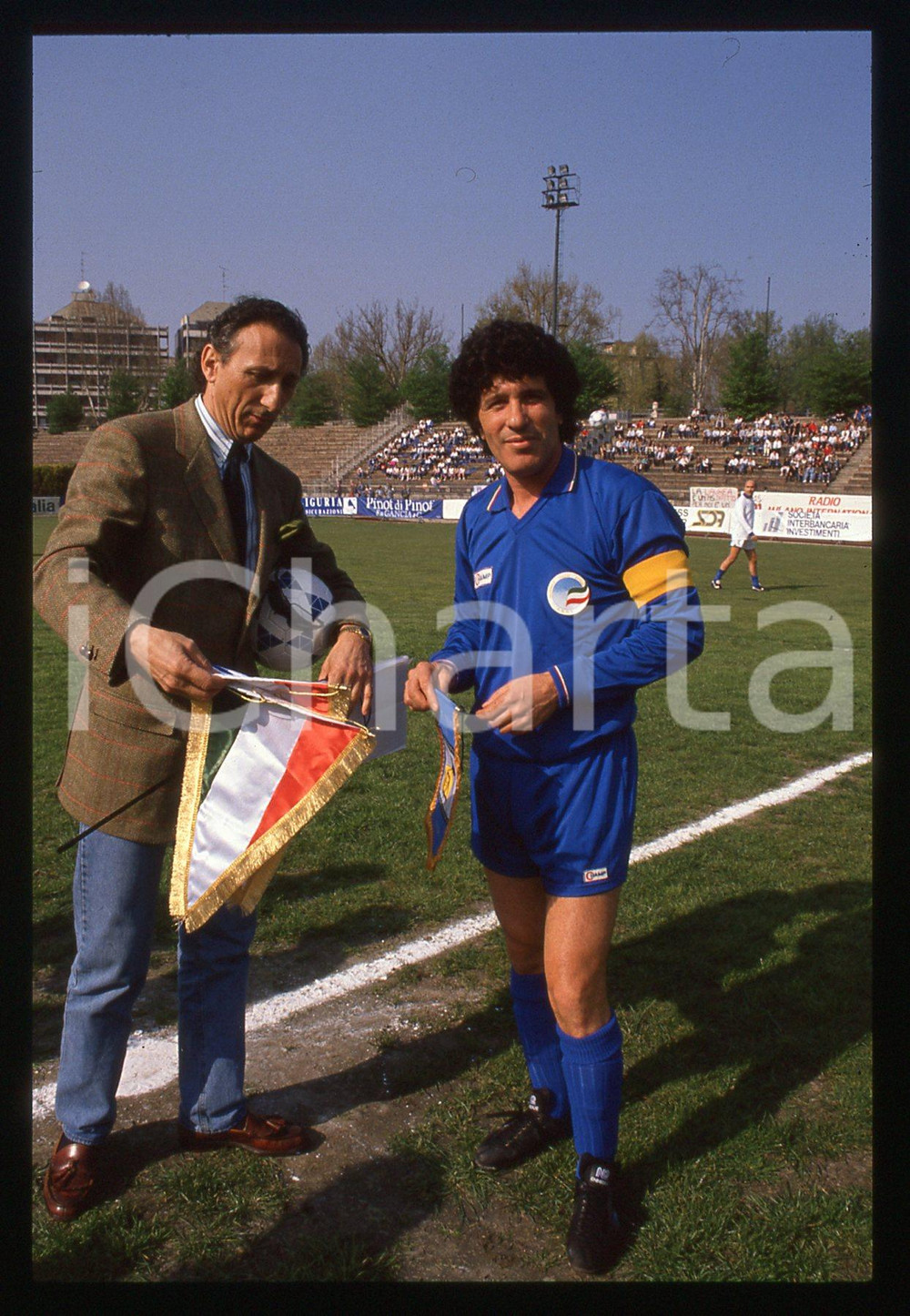 35mm vintage slide* 1990 ca MILANO CALCIO - Ninetto DAVOLI Nazionale ATTORI