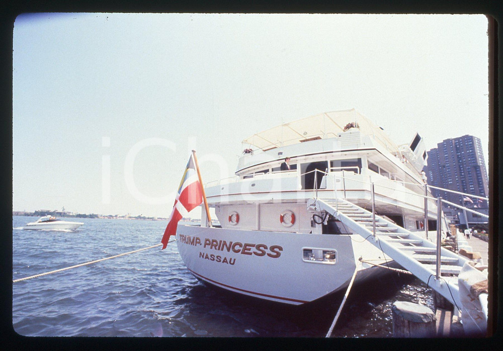 35mm vintage slide* 1988 NEW YORK Donald TRUMP on the deck of THE TRUMP PRINCESS