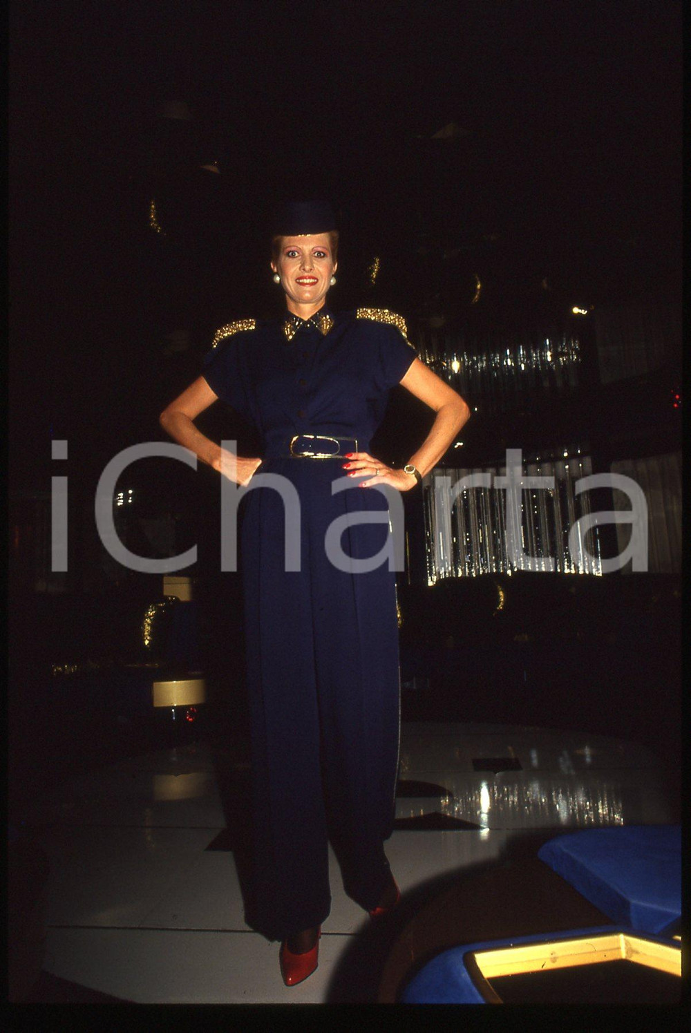 35mm vintage slide* 1988 NEW YORK - Ivana TRUMP aboard TRUMP PRINCESS