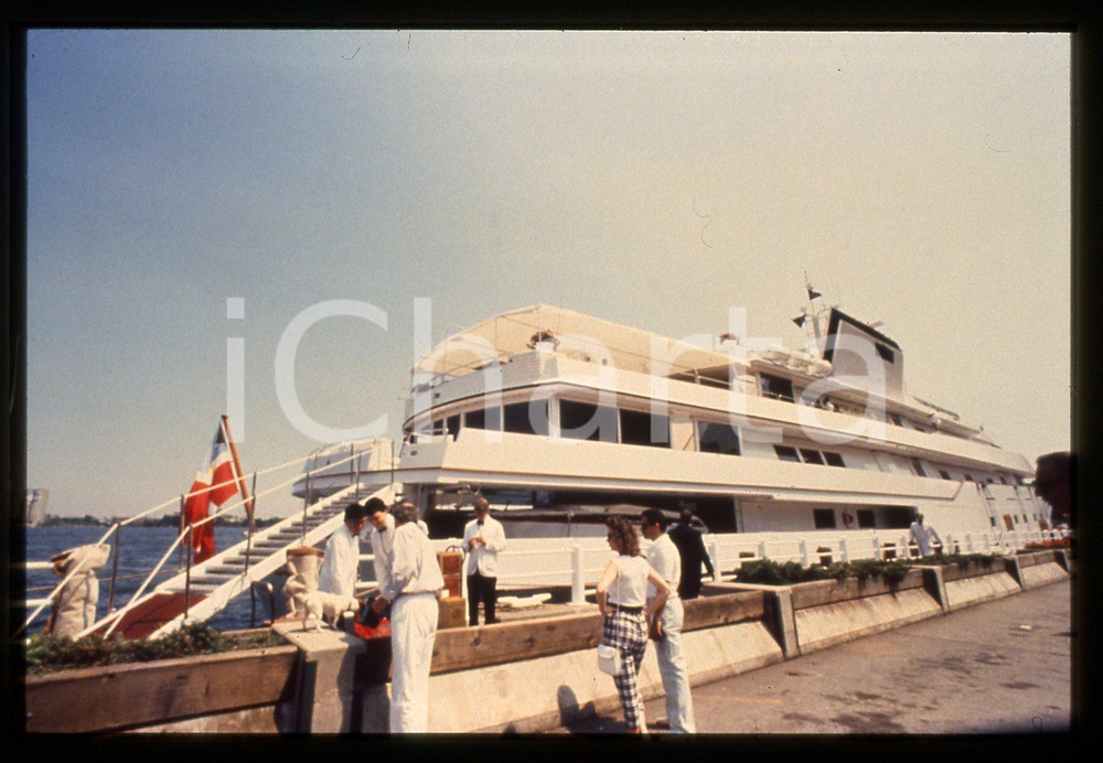 35mm vintage slide* 1988 NEW YORK - Starboard beam of THE TRUMP PRINCESS yacht 2