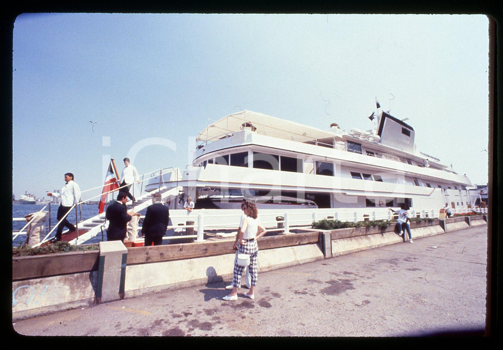 35mm vintage slide* 1988 NEW YORK - Starboard beam of THE TRUMP PRINCESS yacht 3