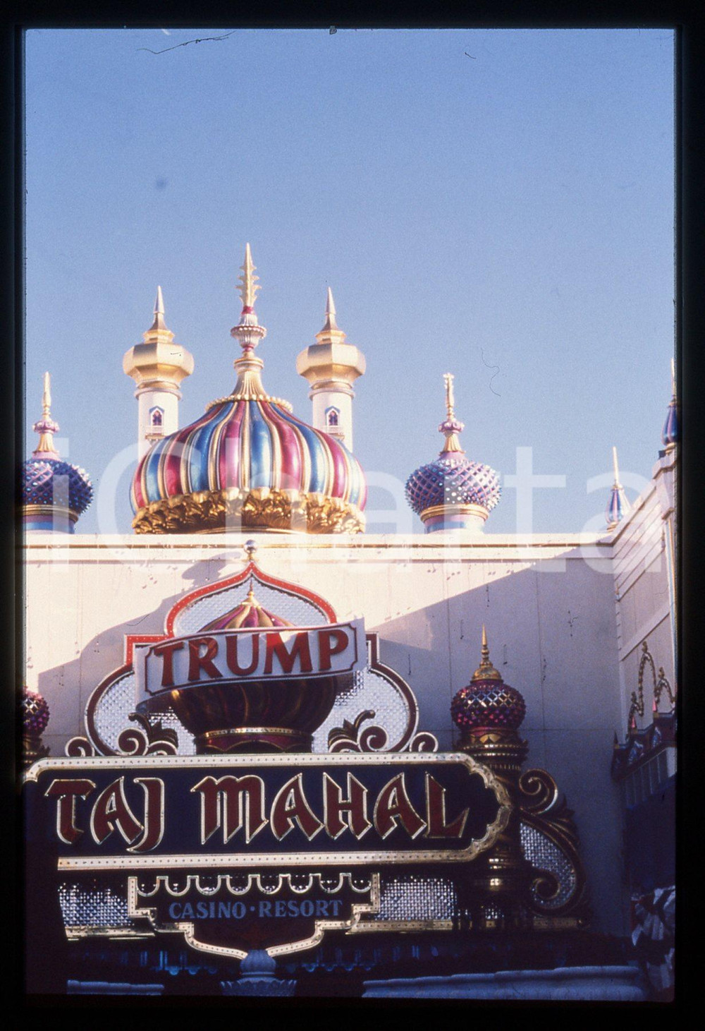 35mm vintage slide* 1990 ATLANTIC CITY TRUMP TAJ MAHAL CASINO RESORT Entrance 3