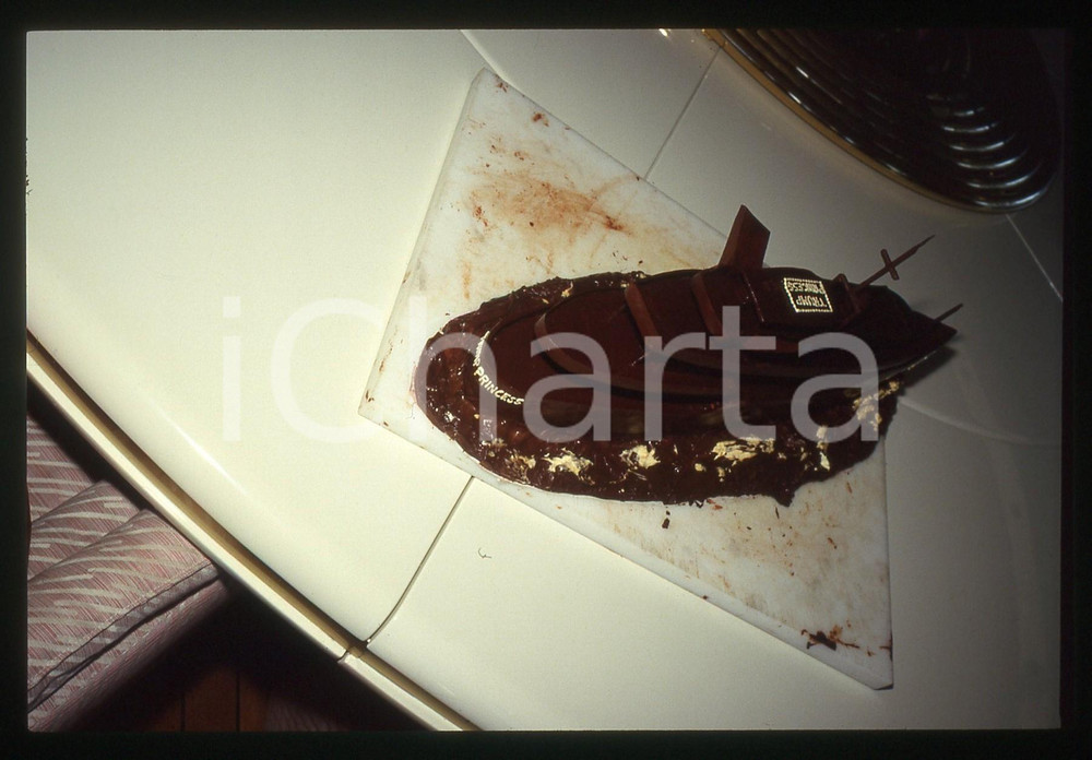 35mm vintage slide* 1988 NEW YORK Chocolate cake for TRUMP PRINCESS Unveiling 3