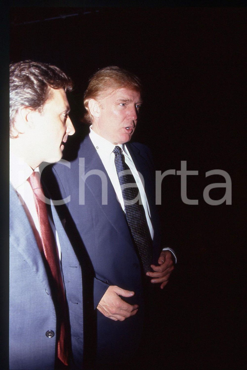 35mm vintage slide* 1998 MILANO Donald TRUMP partecipa a sfilata VERSACE (2)