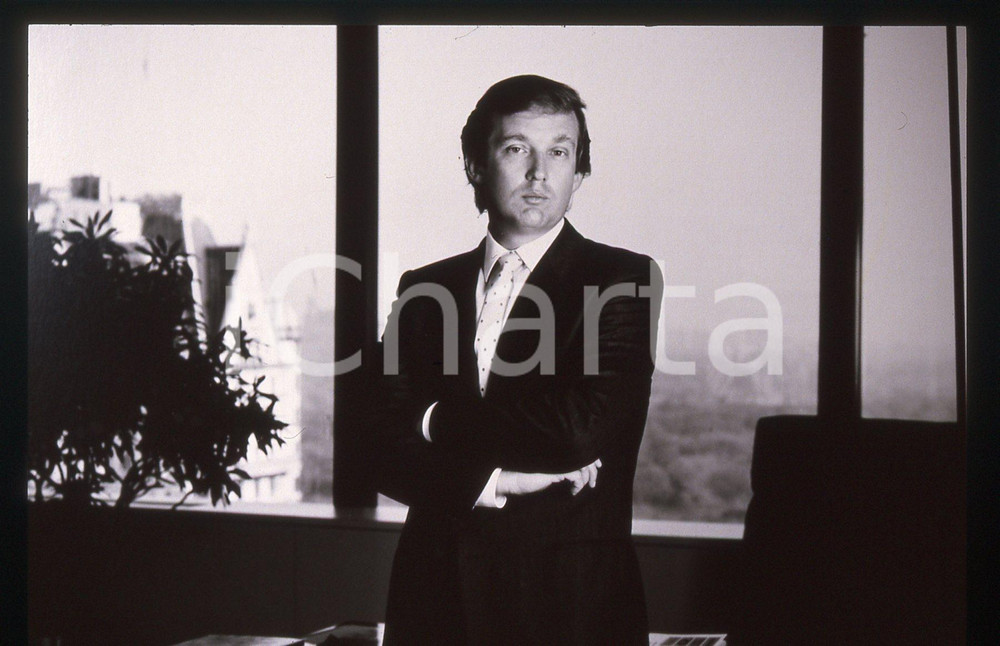 35mm vintage slide* 1990 ca NEW YORK - Portrait of businessman Donald TRUMP (2)