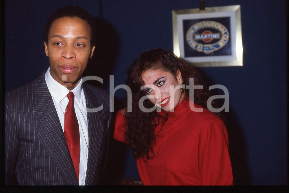 35mm vintage slide* 1984 MILANO Patricia MOORE con Russell RUSSELL Ritratto (5)