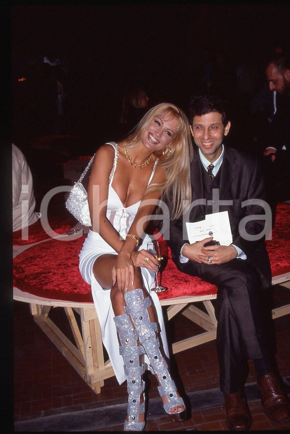 35mm vintage slide* 1995 ca COSTUME - Eva HENGER e Riccardo SCHICCHI