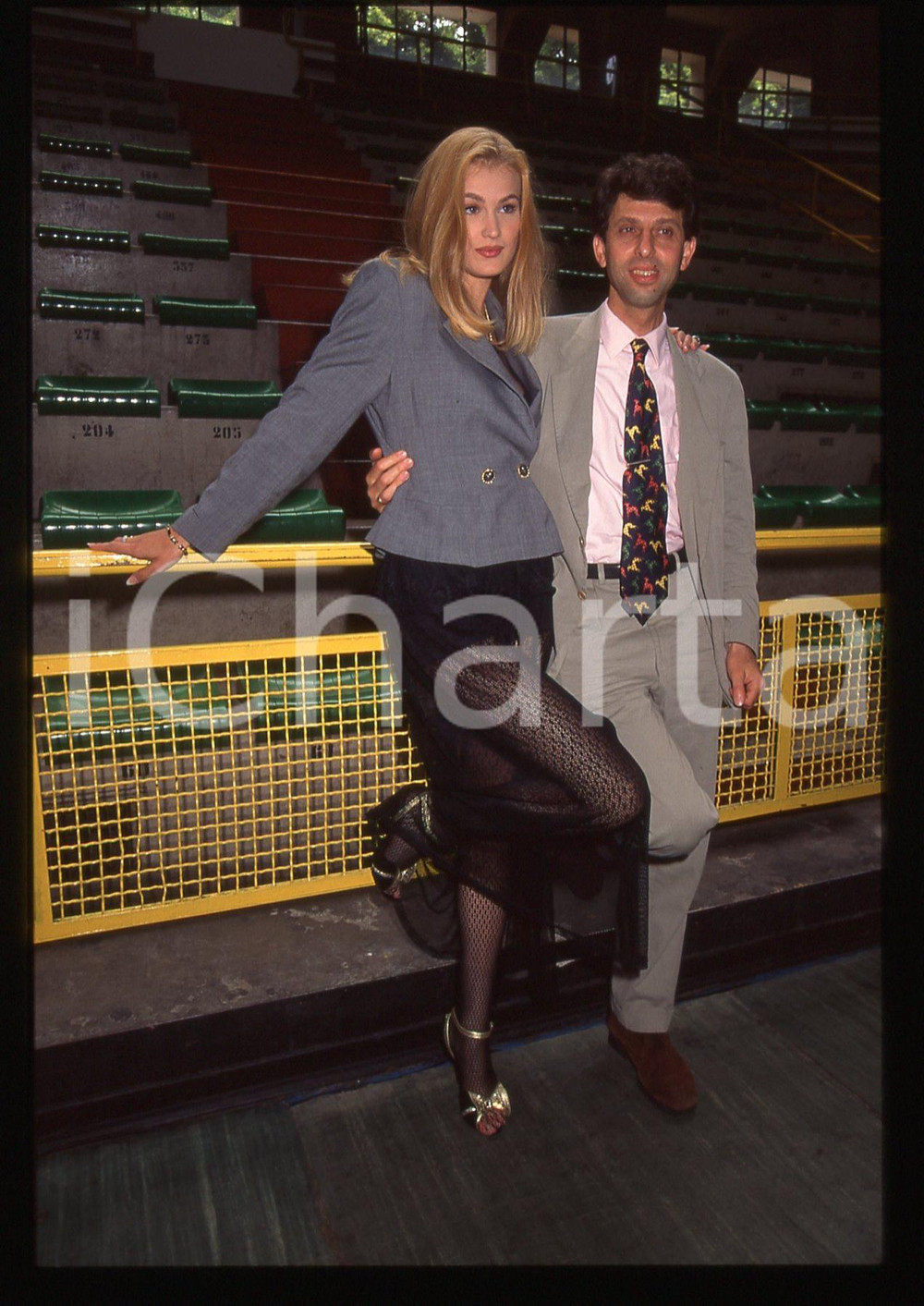 35mm vintage slide* 1995 EROTICA TOUR - Eva HENGER e Riccardo SCHICCHI (2)