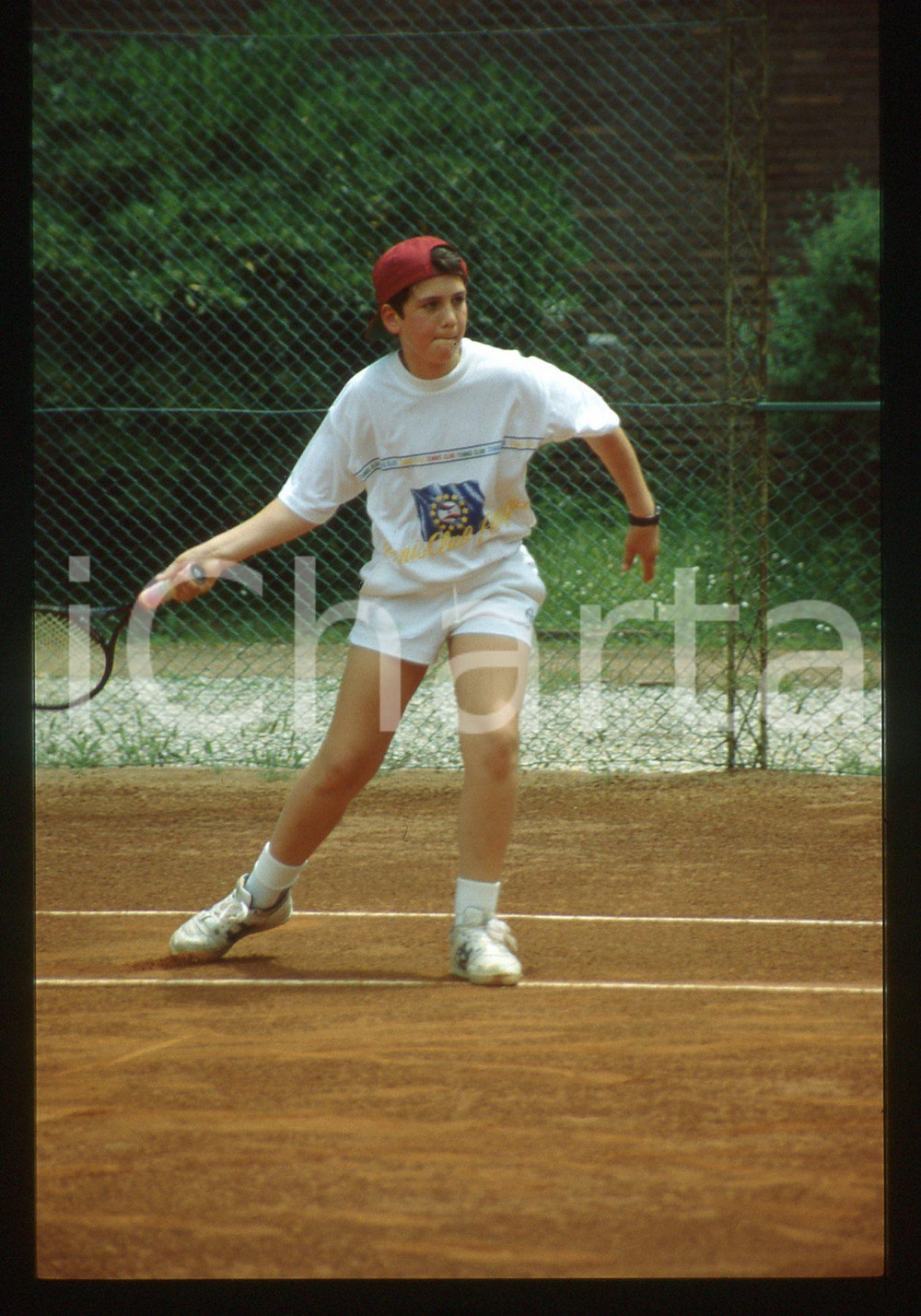 35mm vintage slide* 1991 PERUGIA - Augusto DE MEGNI gioca a tennis (4)