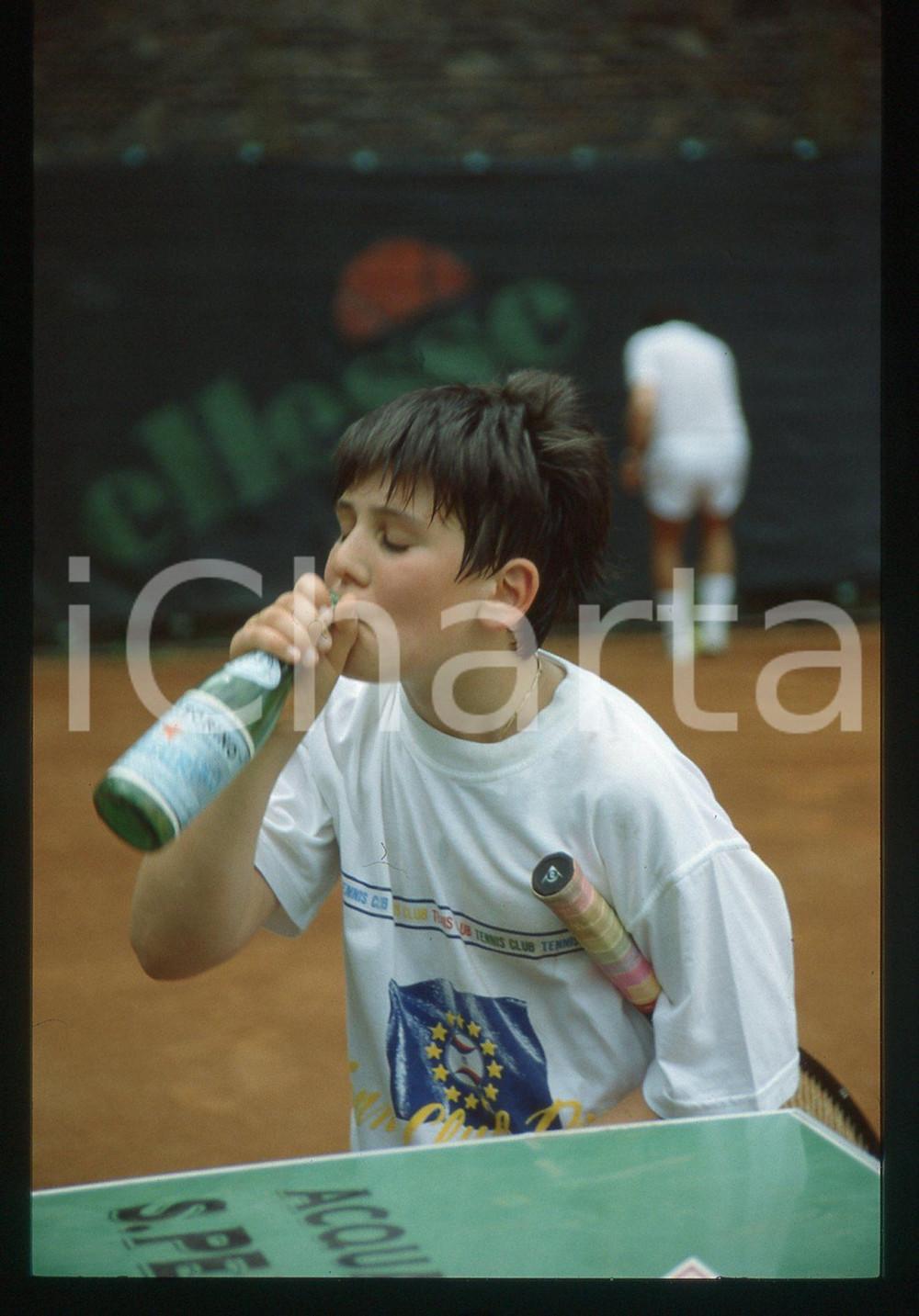 35mm vintage slide* 1991 PERUGIA - Augusto DE MEGNI beve acqua SAN PELLEGRINO 3