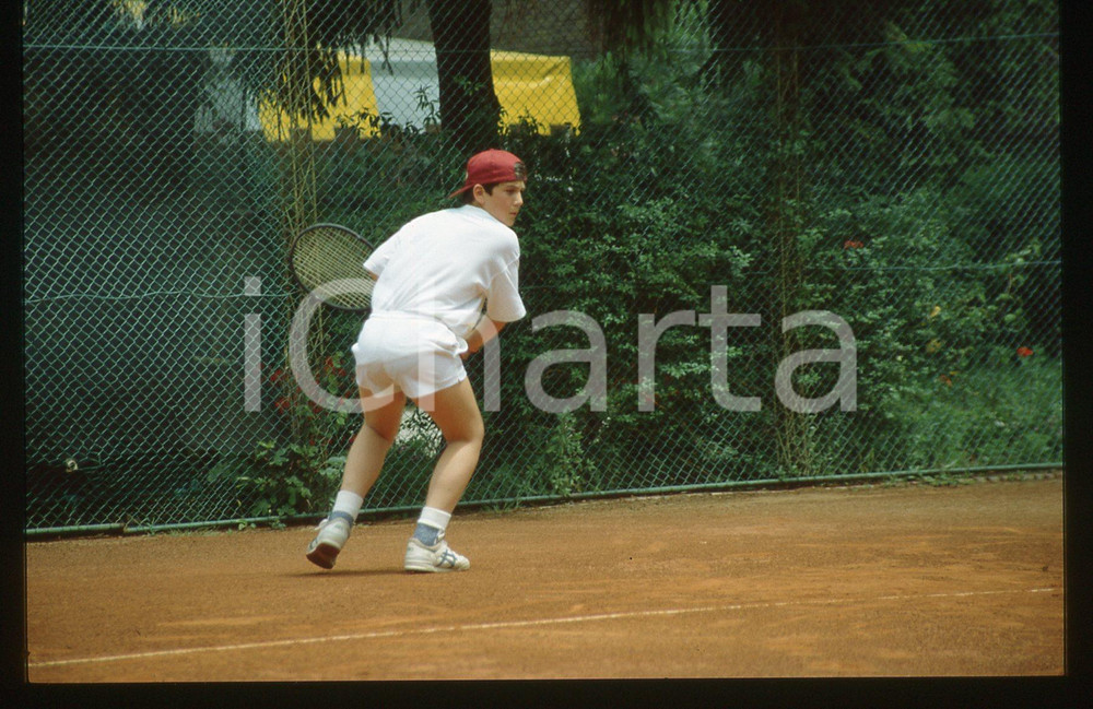 35mm vintage slide* 1991 PERUGIA - Augusto DE MEGNI gioca a tennis (6)