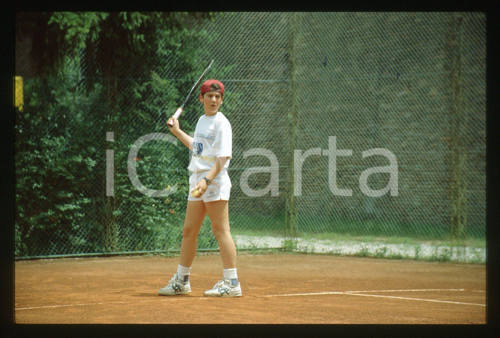 35mm vintage slide* 1991 PERUGIA - Augusto DE MEGNI gioca a tennis (5)